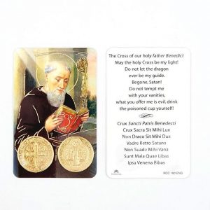 Estampa St. Benedict amb medalla daurada