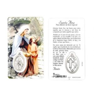 Estampa santa Ana con medalla metálica