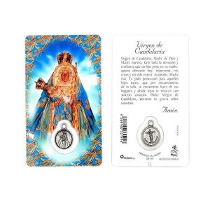 Estampa Virgen de Candelaria con medalla metálica