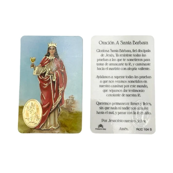 estampa medalla dorada barbara