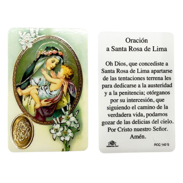 estampa rosa lima medalla dorada