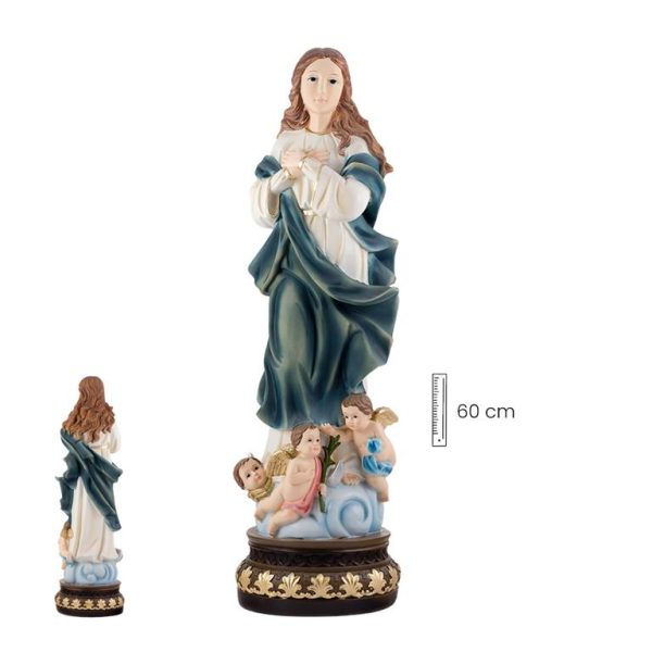 Figura inmaculada en resina de 60cm