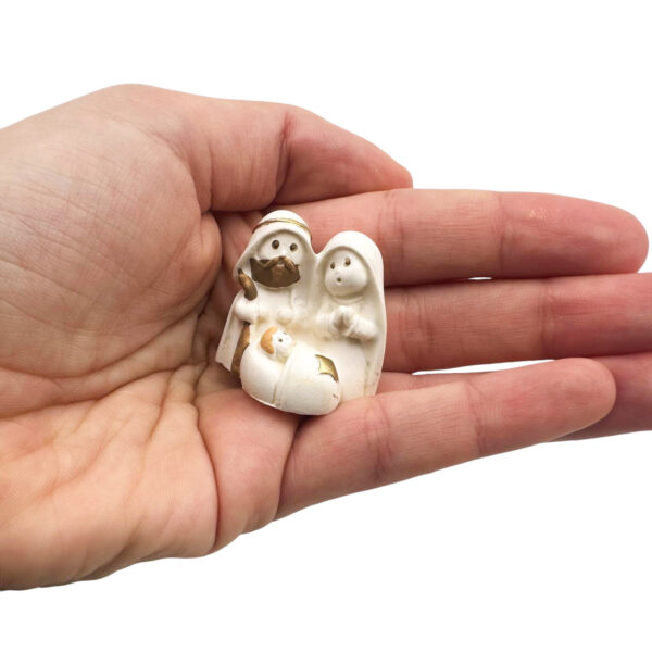 figura mini belen blanco mano