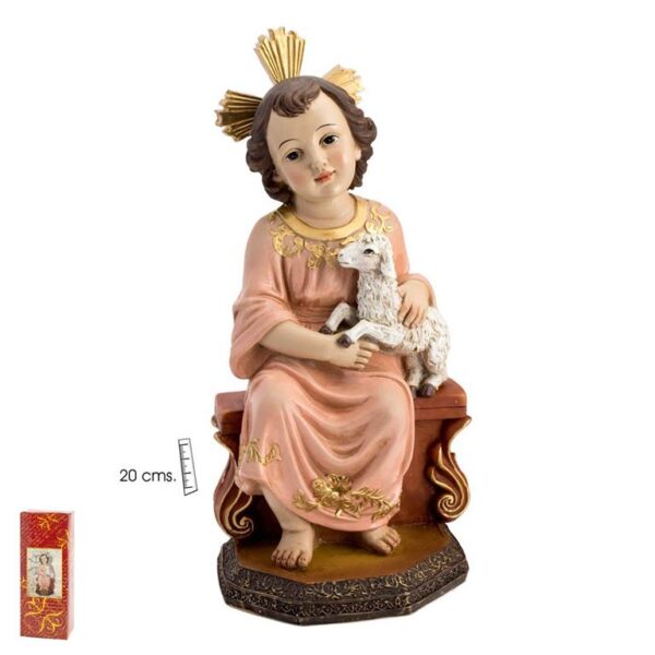 figura niño jesus pastor sentado