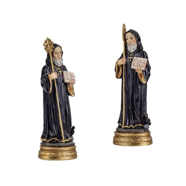figura resina san benito pequeña detalle