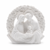 figura sagrada familia marmolina blanca 8 cm