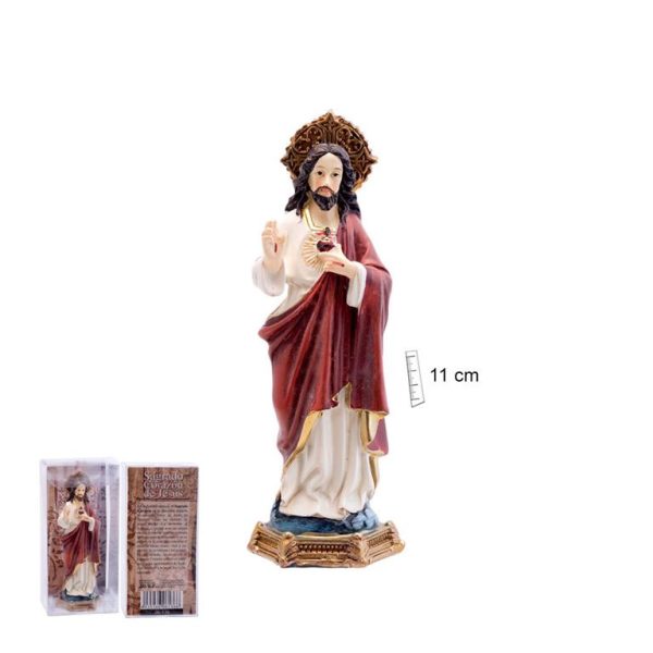 figura sagrado corazon jesus 11cm