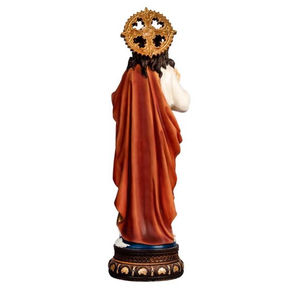 figura sagrado corazon jesus 67cm detras