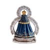 figura virgen cabeza azul detras
