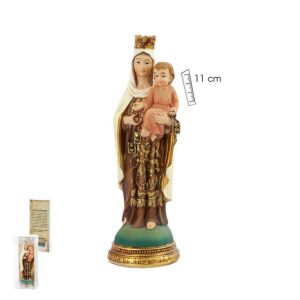 figura virgen carmen base azul 11cm