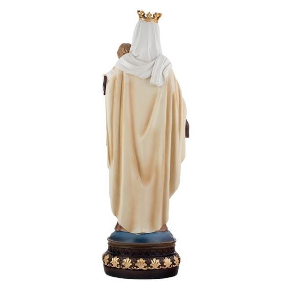 figura virgen carmen base azul 60cm detras
