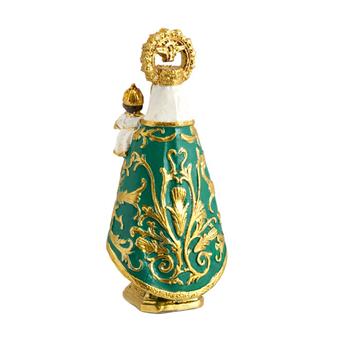 figura virgen de covadonga 9 cm manto verde 2