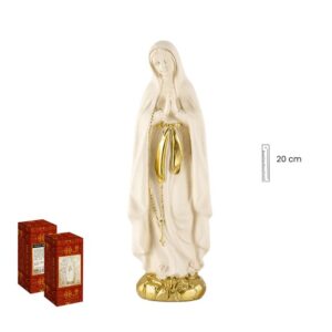 figura virgen lourdes crema oro