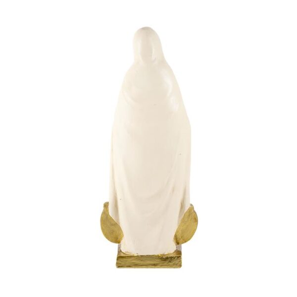 figura virgen milagrosa crema oro detras