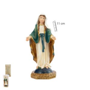 figura virgen milagrosa manto azul