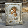 icono sagrada familia plata oro