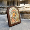 icono virgen kazan madera plata color detalle