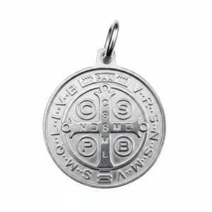 medalla benito plata blanca