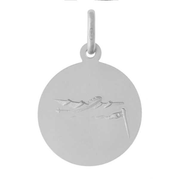medalla loreto plata avion