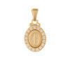 medalla milagrosa circonitas amarillo 18k