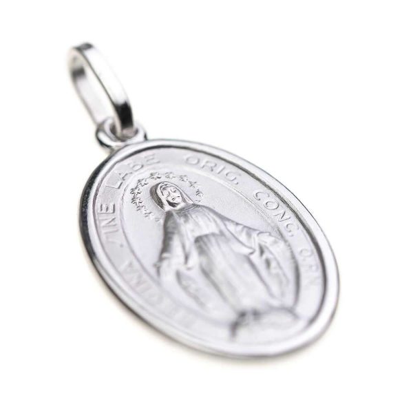 medalla milagrosa inclinada