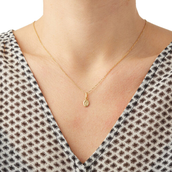 medalla milagrosa mini oro 18k collar