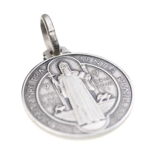 medalla relieve marcado san benito inclinada