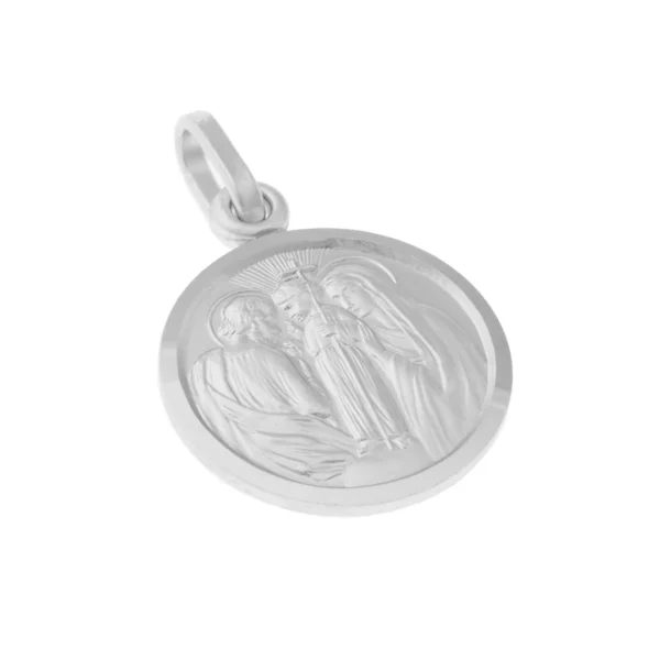 medalla sagrada familia plata
