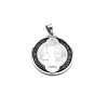 medalla san benito tamaño grande figura santo plata