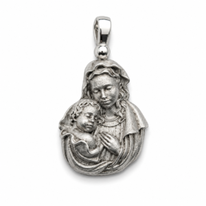 medalla virgen nino relieve