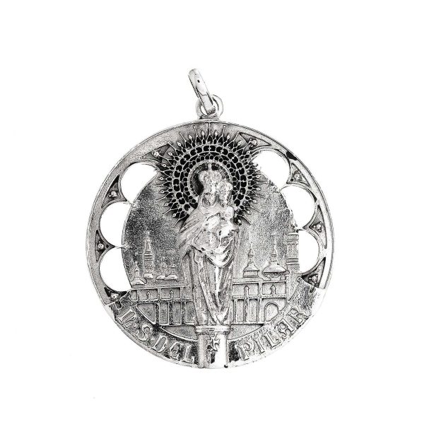 medalla virgen pilar calada