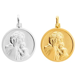 medallas virgen con niño dos modelos