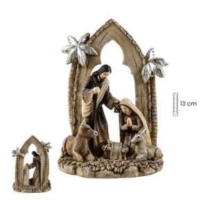 misterio 1 pieza 14 cm con palmeras color crema