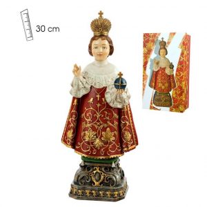 Figura Niño Jesús de Praga, tamaño grande de 30 cm