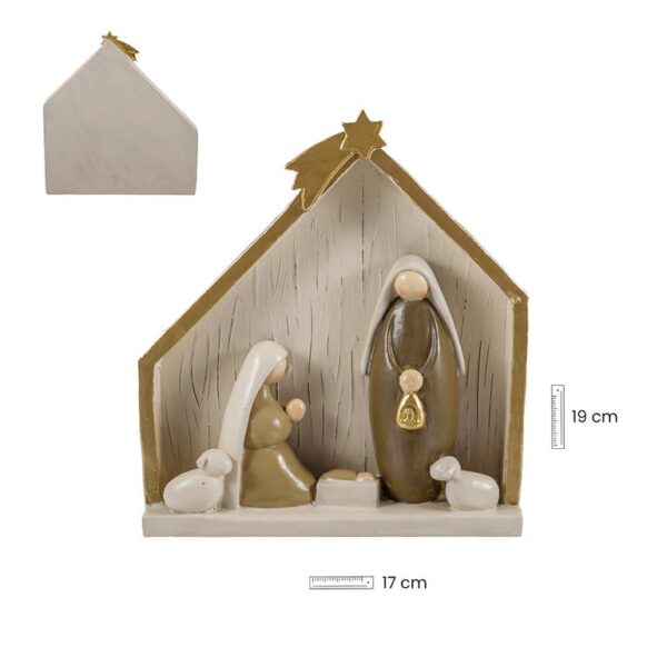 portal navidad efecto madera pintada