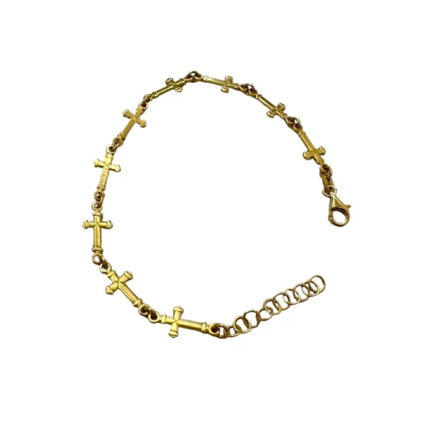 pulsera cruces tres micras