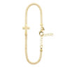 pulsera cruz eslabon bismark baño oro