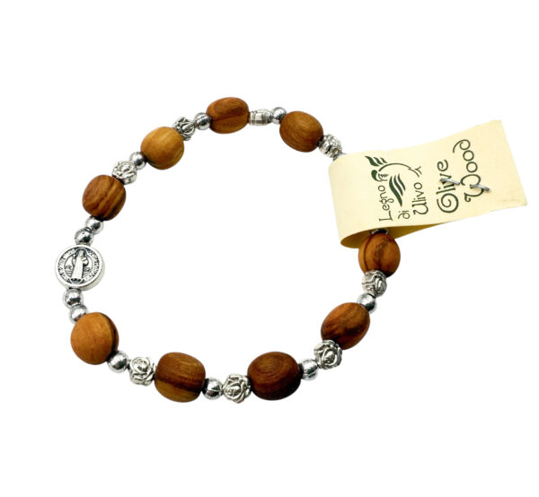 pulsera cuentas madera benito rosas