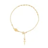 pulsera denario medalla milagrosa cuentas finas oro 18k