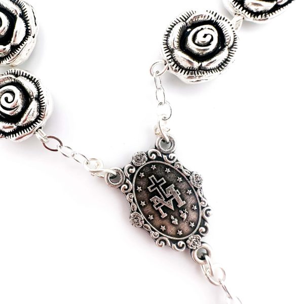 pulsera denario medalla virgen milagrosa plateada 4