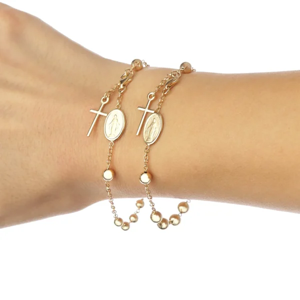 pulsera denario oro 18k dos medidas modelo