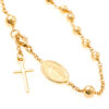 pulsera denario oro 18k y medalla milagrosa cuentas pequenas detalle