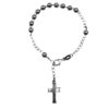 pulsera denario plata cuentas pequeñas