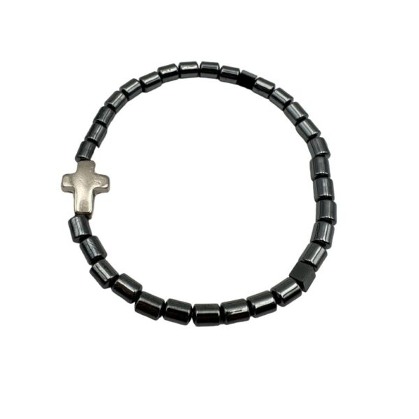 pulsera elastica cruz hematita