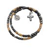 pulsera espiral madera y hematita