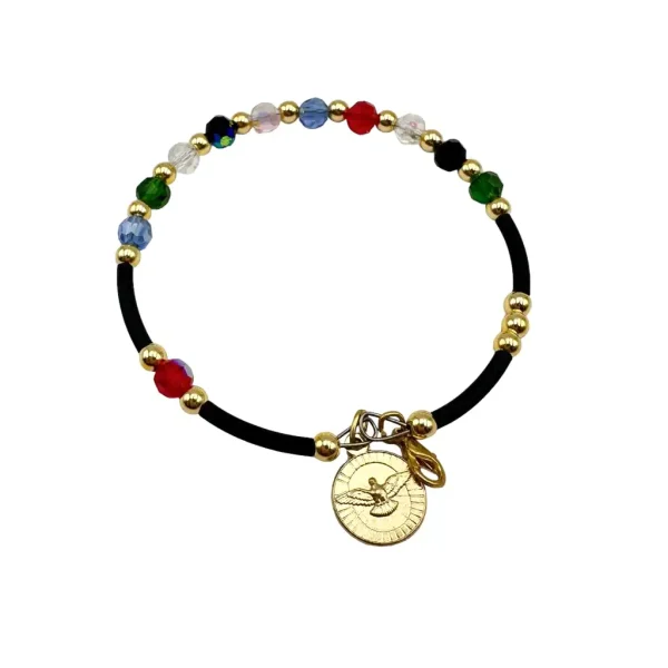 pulsera espitiru santo piedras colores