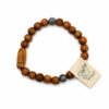 pulsera madera olivo crucifijo cuentas