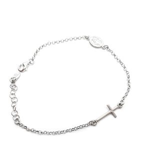 pulsera medalla milagrosa y cruz