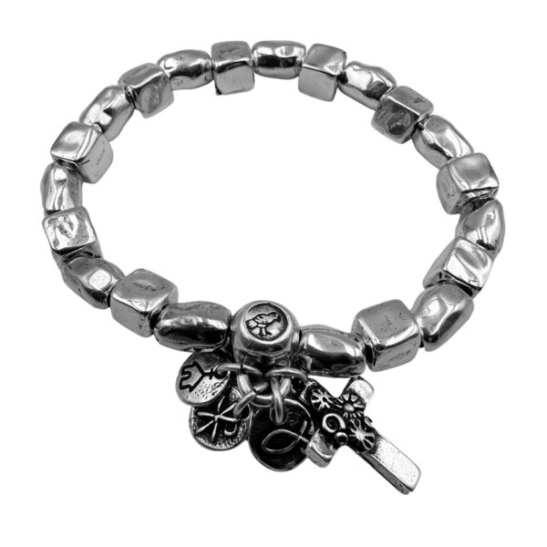pulsera primeros cristianos baño plata medallas