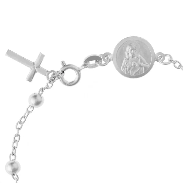 pulsera rosario escapulario detalle medalla